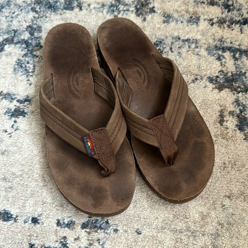 Rainbow Leather Sandals
